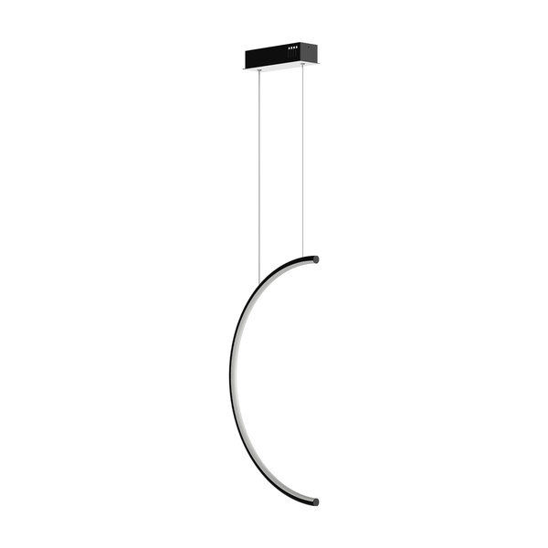 Nowoczesna lampa wisząca Led Moon No.2A 60 cm czarna barwa neutralna 4K LEDesign
