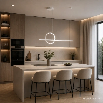 Nowoczesna lampa wisząca Led Geometrik 2 40 cm biała 3000K LEDesign