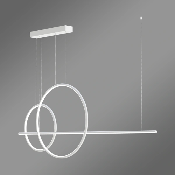 Nowoczesna lampa wisząca Led Geometrik No.4  60/40 cm biała 4000K LEDesign
