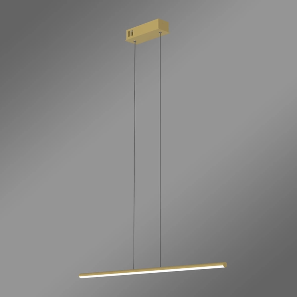 Nooczesna lampa wisząca Led LINE 80 cm 3k złota sterowana pilotem LEDesign