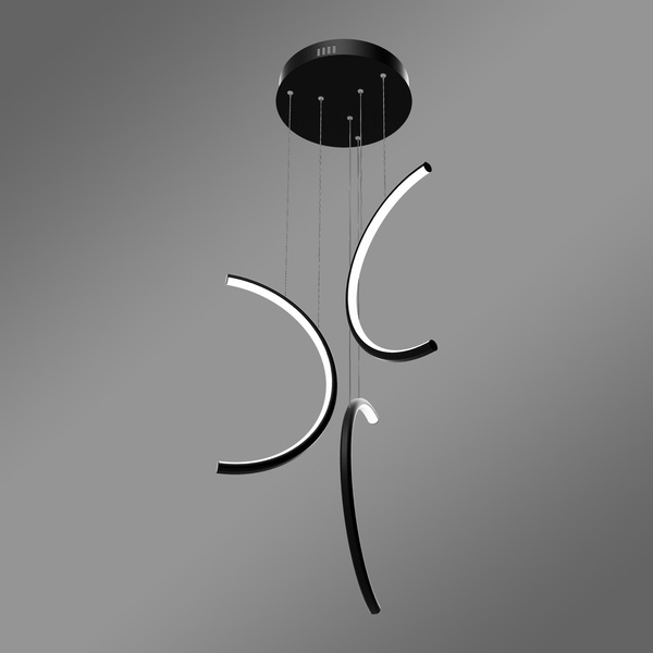 Nowoczesna lampa wisząca Led Moon No.3 40 cm czarna 3000K LEDesign