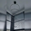 Nowoczesna lampa wisząca Led Orbit No.5 120cm czarna sterowana pilotem barwa ciepła 3K LEDesign