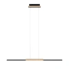Lampa wisząca LED LINE 80 cm czarna z dębem, barwa ciepła 3K LEDesign