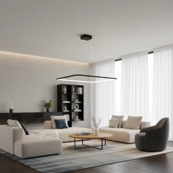 Lampa wisząca Led Quadrum No.1 80 cm czarna 4000K LEDesign