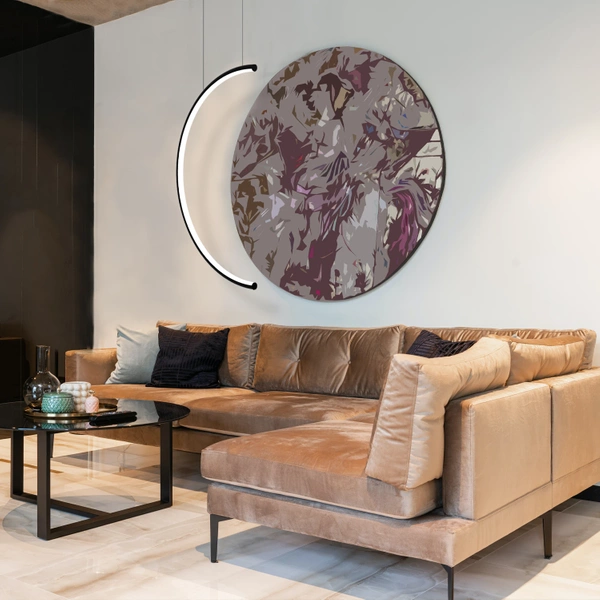 Nowoczesna lampa wisząca Led Moon No.2B 80 cm czarna barwa ciepła 3K LEDesign