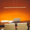 Nowoczesna Lampa wisząca Led LINE 180 cm złota z pilotem 3000K LEDesign