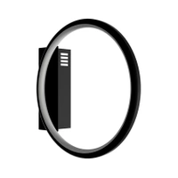 Nowoczesny kinkiet Led Moon 30 cm 3k czarny LEDesign