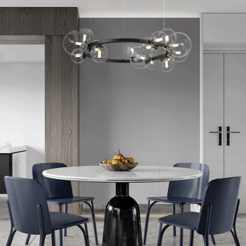 Nowoczesna lampa Glass Orbit ze szklanymi kulami