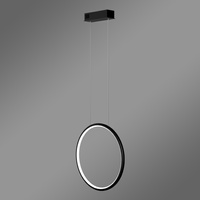 Nowoczesna lampa wisząca Led Moon 40 cm czarna sterowana pilotem barwa ciepła 3K LEDesign