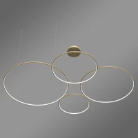 Nowoczesna lampa wisząca Led Orbit S No.4 120cm złota barwa ciepła 3K LEDesign