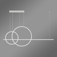 Nowoczesna lampa wisząca Led Geometrik No.4  60/40 cm biała 3000K LEDesign