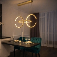 Nowoczesna lampa wisząca Led Celestial No.3 cm złota barwa ciepła 3K LEDesign