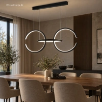 Nowoczesna lampa wisząca Led Celestial No.3 cm czarna smart 3000K LEDesign