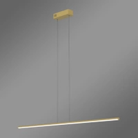 Nowoczesna lampa wisząca LED LINE 120 cm złota – zmienna barwa, pilot