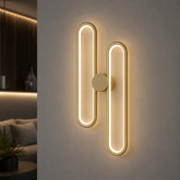 Nowoczesny kinkiet LED Led Ellipse No.2 złoty 3000K LEDesign