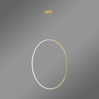 Nowoczesna lampa wisząca Led Moon 100 cm złota sterowana pilotem barwa ciepła 3K LEDesign