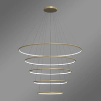 Nowoczesna lampa wisząca Led Orbit No.5 150cm złota smart barwa neutralna 4K LEDesign