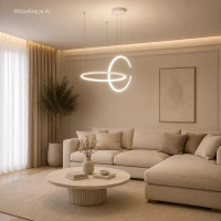 Nowoczesna lampa wisząca Led Celestial No.2 biała z pilotem 3000K LEDesign