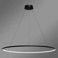 Nowoczesna lampa wisząca Led Orbit No.1 120 cm czarna sterowana pilotem barwa neutralna 4K LEDesign