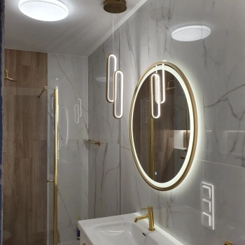 Nowoczesna lampa wisząca Led Ellipse No.2 złota 4K LEDesign
