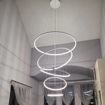 Nowoczesna lampa wisząca Led Orbit No.5 120cm biała barwa neutralna 4K LEDesign