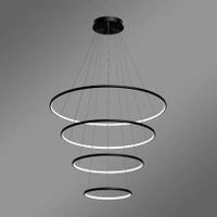 Nowoczesna lampa wisząca Led Orbit No.4 100cm czarna smart barwa ciepła 3K LEDesign