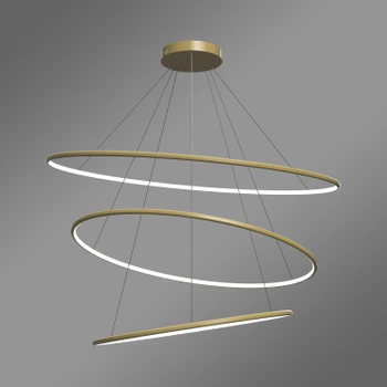 Nowoczesna lampa wisząca Led Orbit No.3 120cm złota barwa neutralna 4K LEDesign