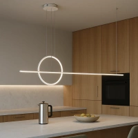 Nowoczesna lampa wisząca Led Geometrik 40 cm biała sterowana pilotem barwa ciepła 3K LEDesign