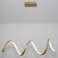 Nowoczesna lampa wisząca Led Twist No.1 75 cm złota barwa neutralna 4K LEDesign