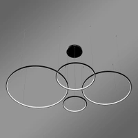 Nowoczesna lampa wisząca Led Orbit S No.4 100cm czarna barwa ciepła 3K LEDesign