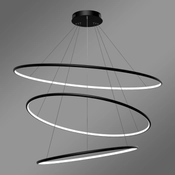 Nowoczesna lampa wisząca Led Orbit No.3 120cm czarna ściemnialna triak barwa ciepła 3K LEDesign
