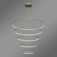 Nowoczesna lampa wisząca Led Orbit No.5 120cm złota ściemnialna triak barwa neutralna 4K LEDesign