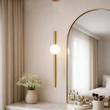 Nowoczesna lampa wisząca LED Led Solis A1 złota 3000K