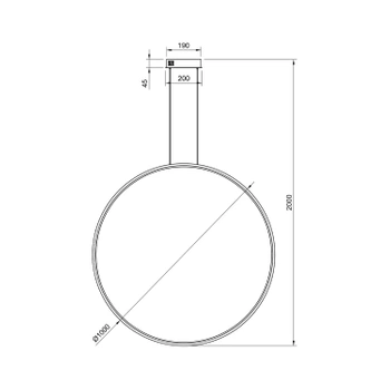 Lampa wisząca Led Moon 100 cm 3k biała baza