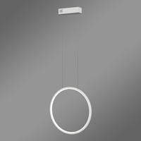 Nowoczesna lampa wisząca Led Moon 40 cm biała sterowana pilotem barwa neutralna 4K LEDesign