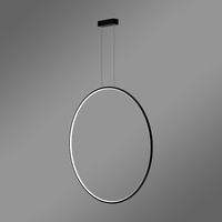 Nowoczesna lampa wisząca Led Moon 100 cm czarna sterowana pilotem barwa neutralna 4K LEDesign