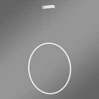 Nowoczesna lampa wisząca Led Moon 80 cm biała sterowana pilotem barwa ciepła 3K LEDesign
