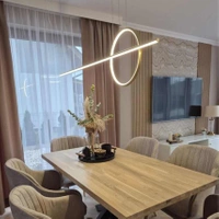 Nowoczesna Lampa wisząca Led Geometrik 40 cm złota sterowana pilotem barwa neutralna 4K LEDesign
