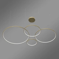 Nowoczesna lampa wisząca Led Orbit S No.4 100 cm złota ściemnialna triak barwa neutralna 4K LEDesign