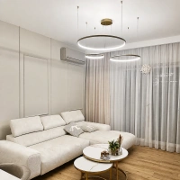 Nowoczesna lampa wisząca Led Orbit S No.3 80cm złota smart barwa ciepła 3K LEDesign